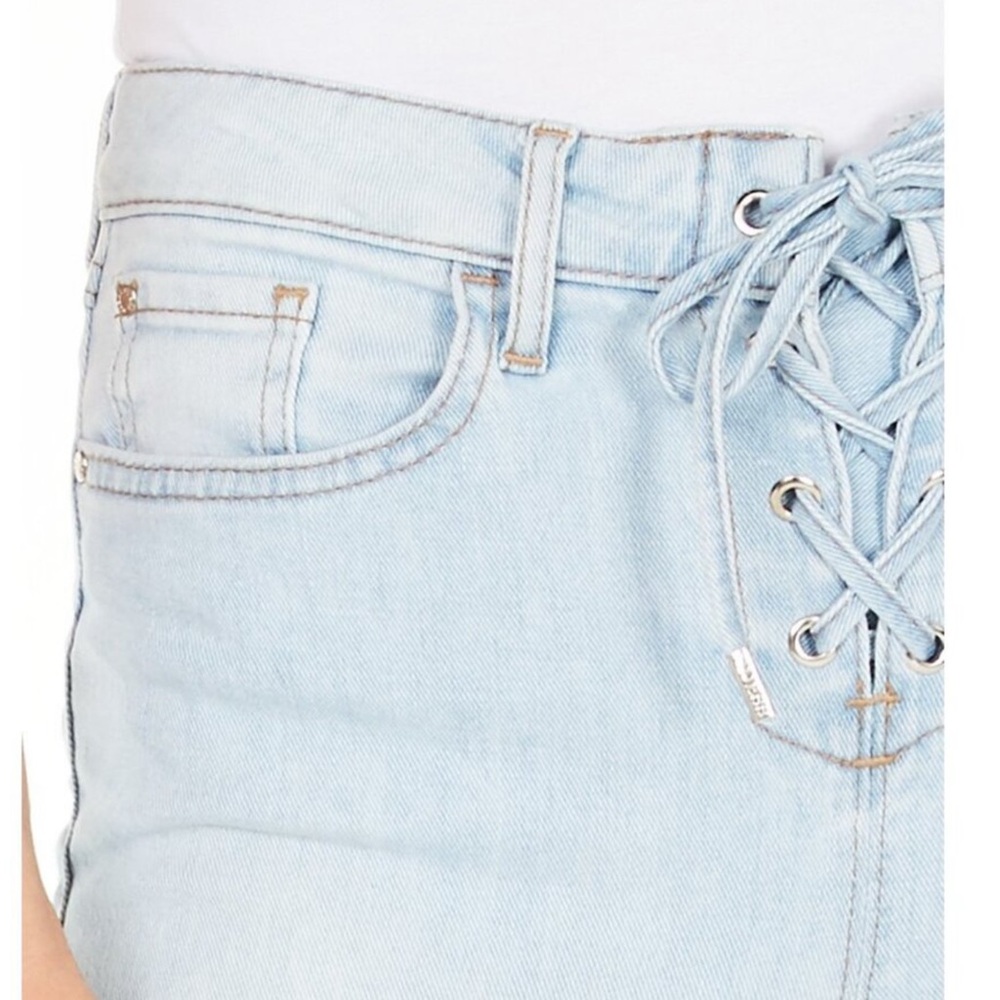 Guess Azalea 1981  Light Blue Lace-Up Denim bell bottoms